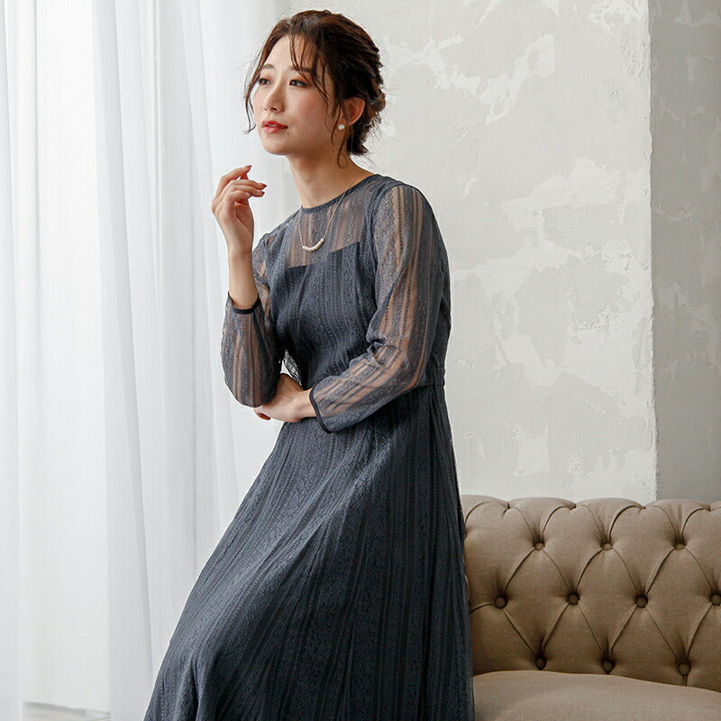 300014 2Wayレイヤードレースドレス