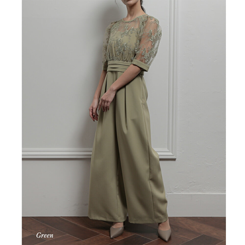 300018 オールインワンパンツドレス