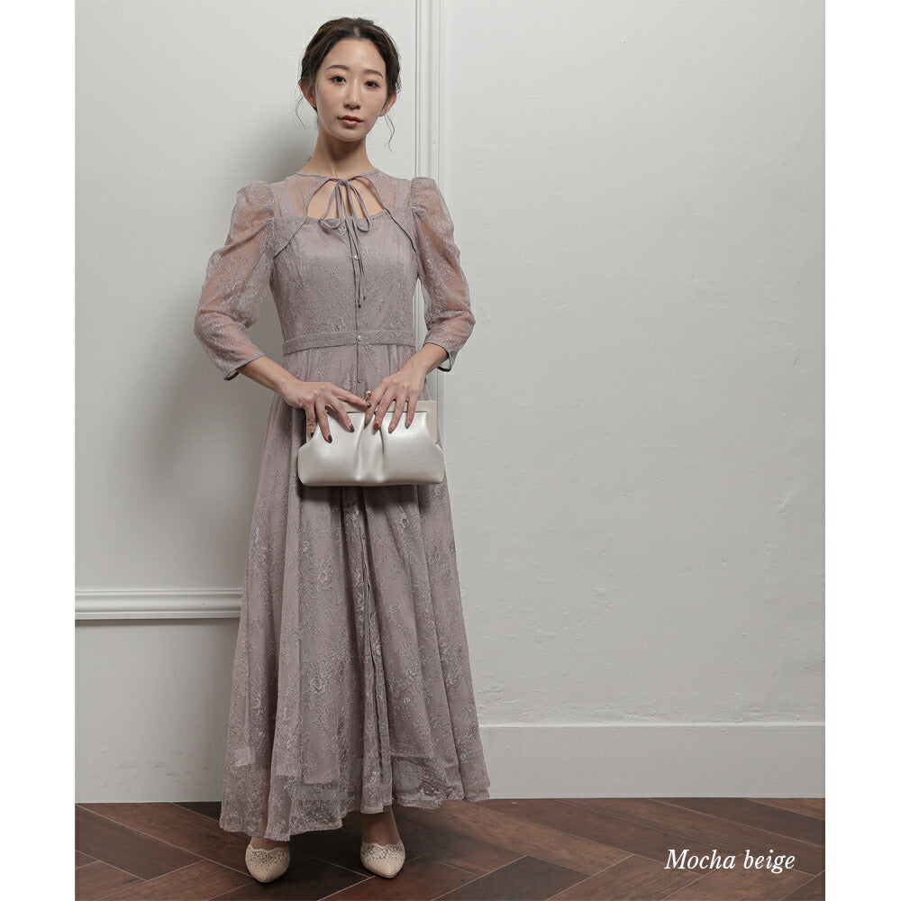 300033 ツーウェイレースロングドレス