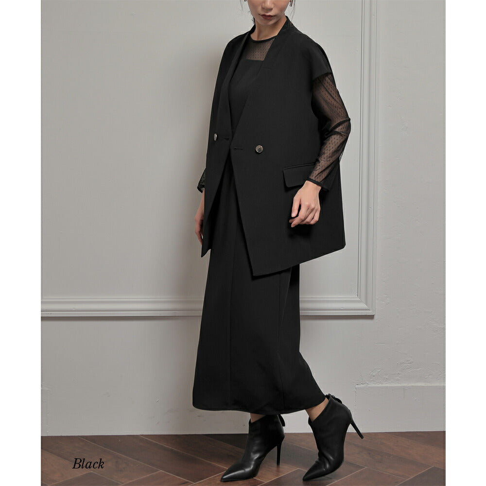 300049 ジレレイヤードツーピースセットアップ