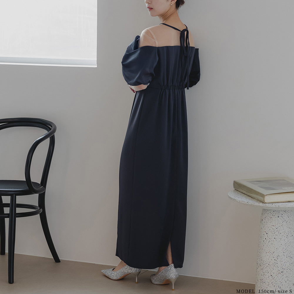 300102 オフショルダータイトドレス