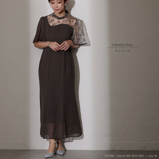 300173 ウェーブカットマーメイドドレス