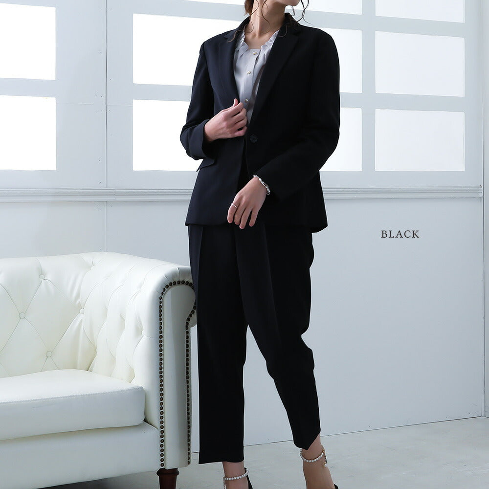 330008 洗えるテーラードジャケットスーツセットアップ