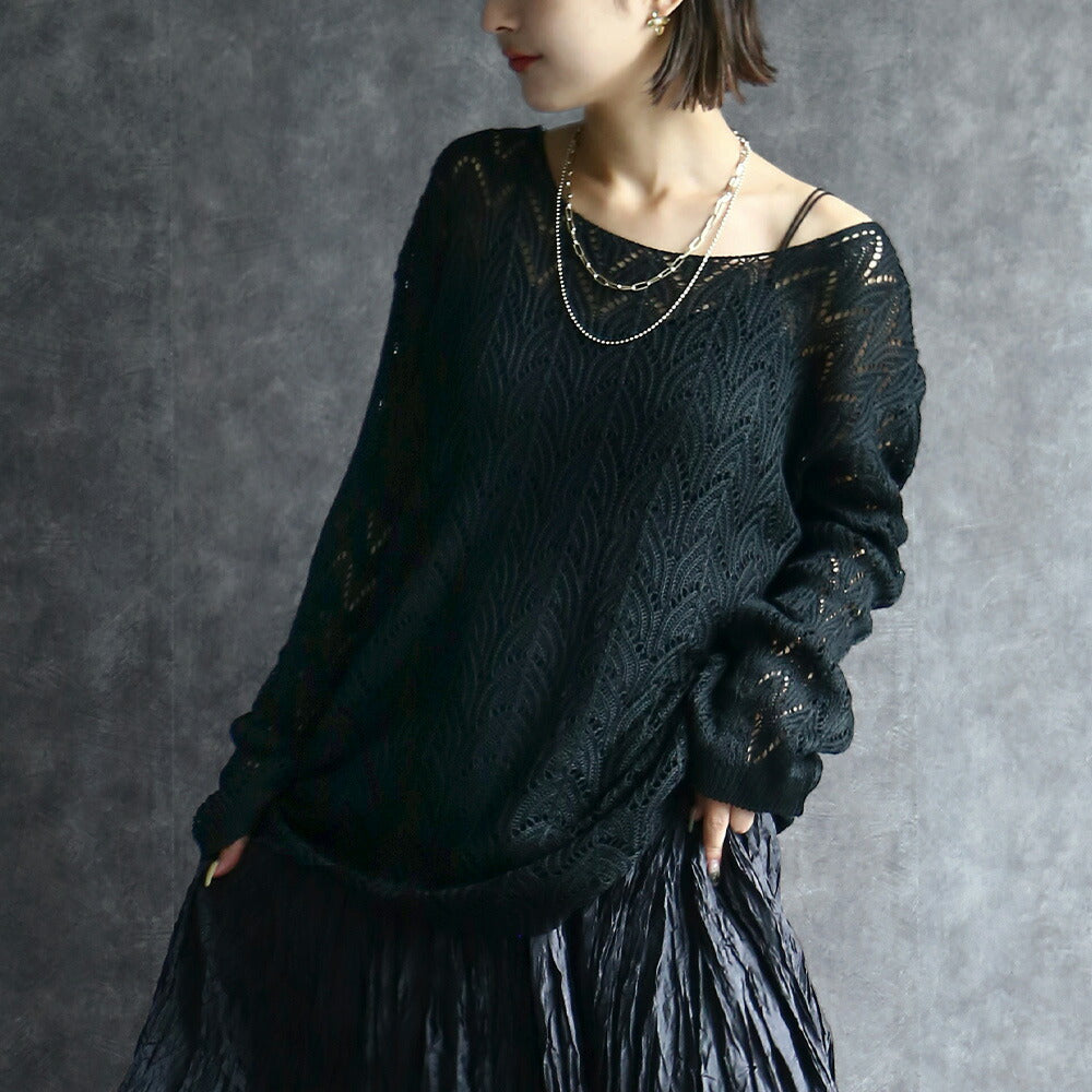 330062 リラックスシアーニット