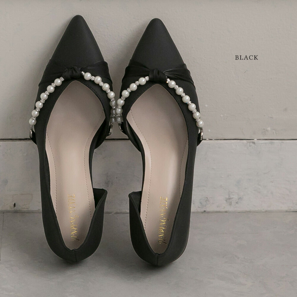 400015 ねじりリボンパールパンプス