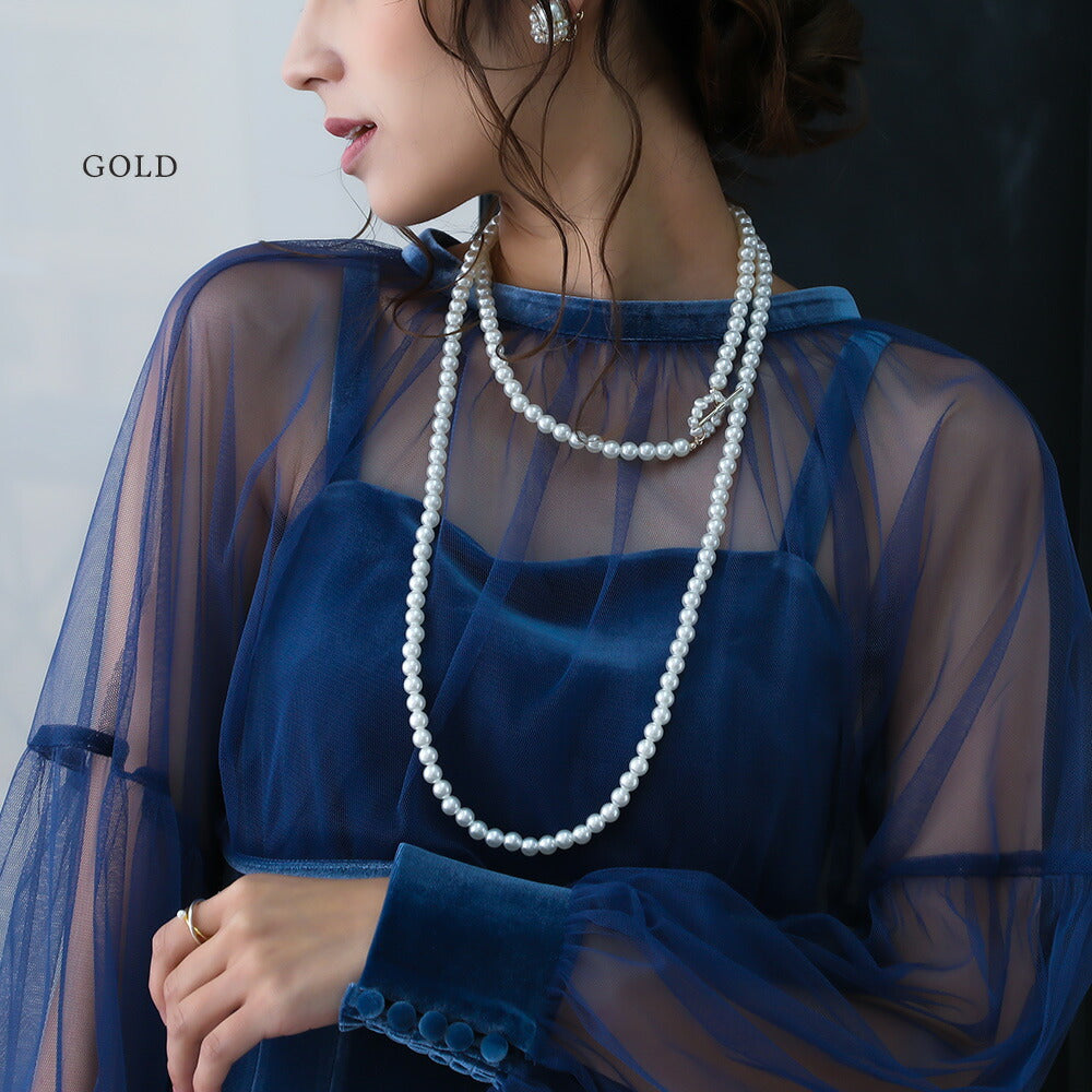 550016 2wayシンプルパールネックレス