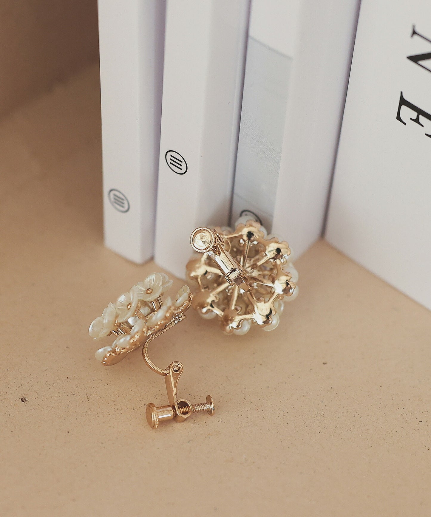 550018 フラワーパールイヤリング&ピアス