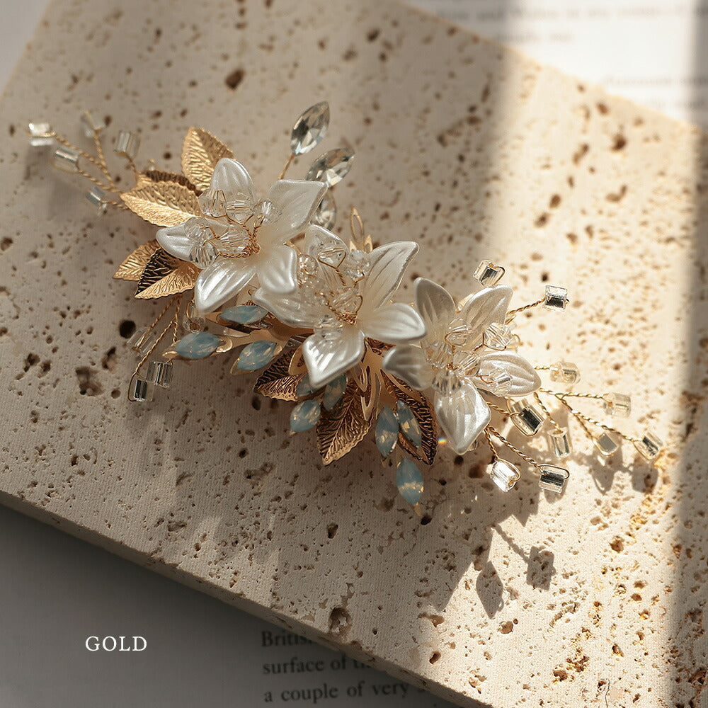 550025 エレガントフラワースリーピンクリップ