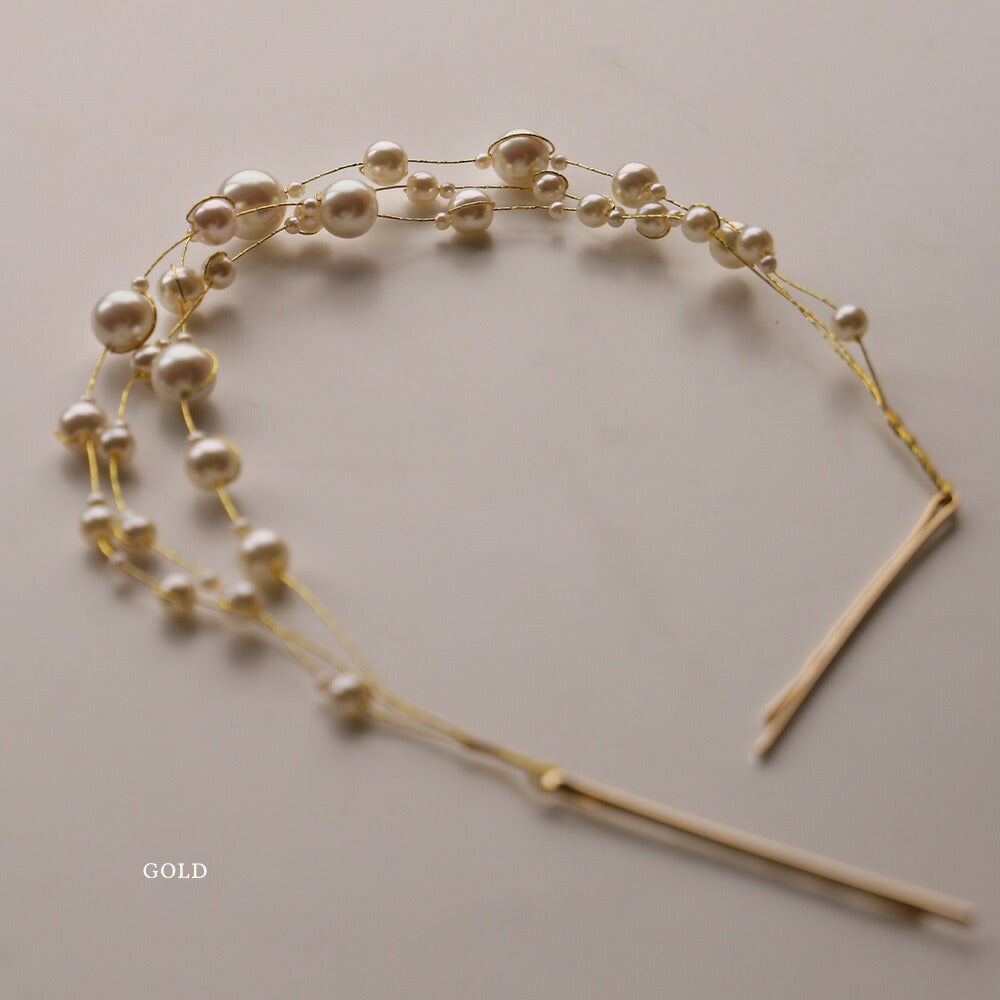 550030 3連パールヘッドドレス