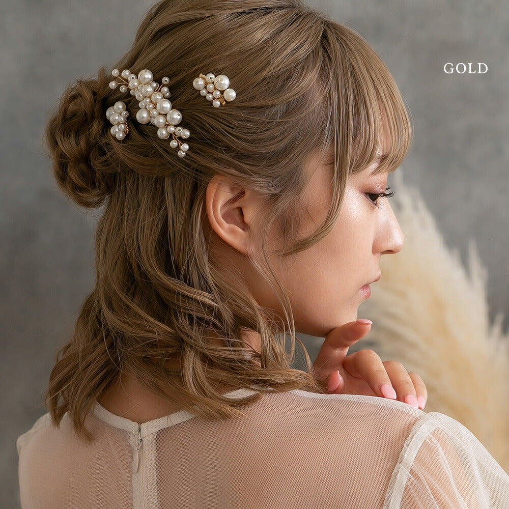 550050 ランダムパールヘアコームセット