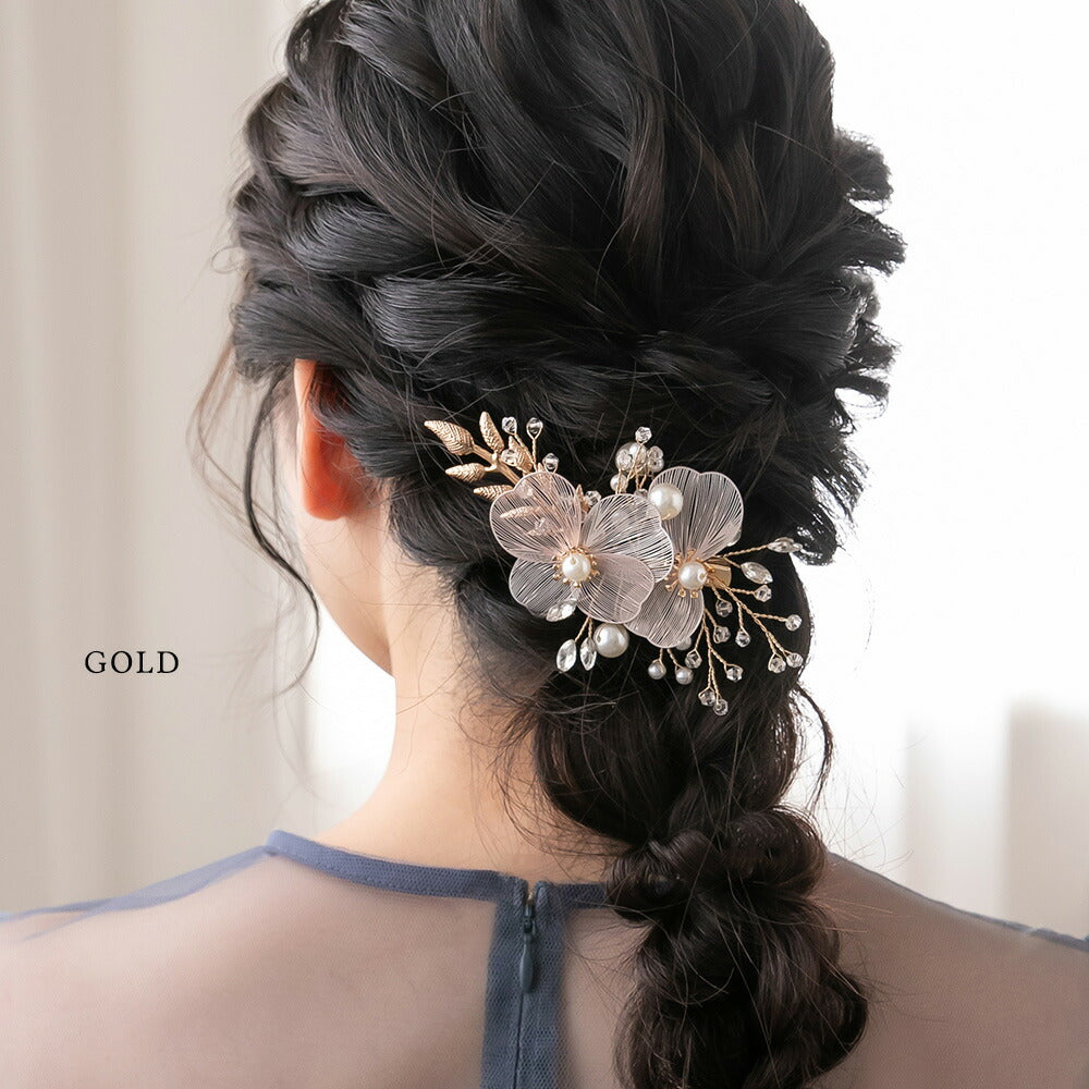 550051 透かしフラワーヘアクリップ