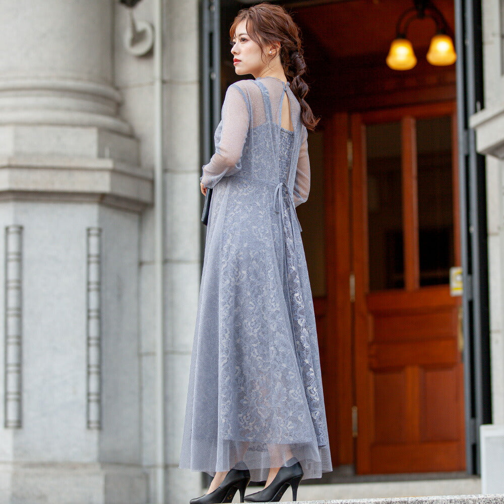 2WAYチュール×レースドレス