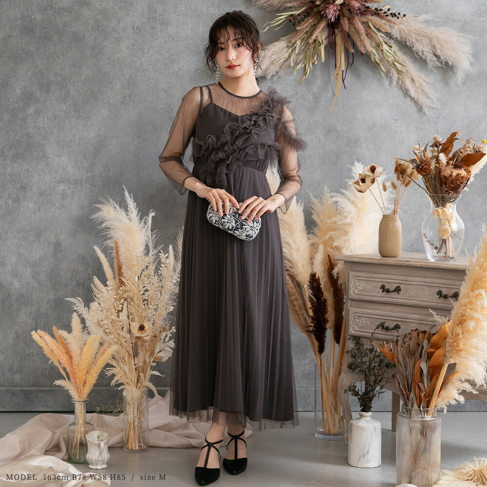 epic day　エピックデイ　楊柳フリルトップス＆キャミソールドレス epic dayエピックデイ楊柳フリルトップス＆キャミソールドレス