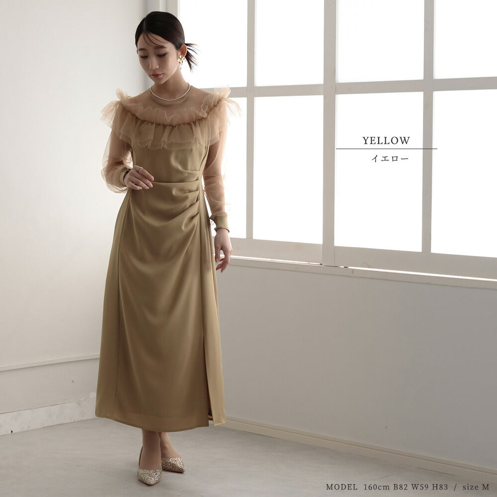 300174 シアーラッフルドレス