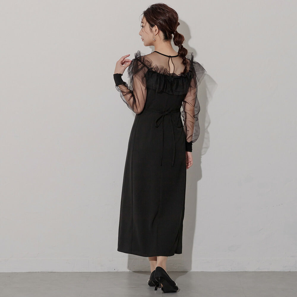 300174 シアーラッフルドレス
