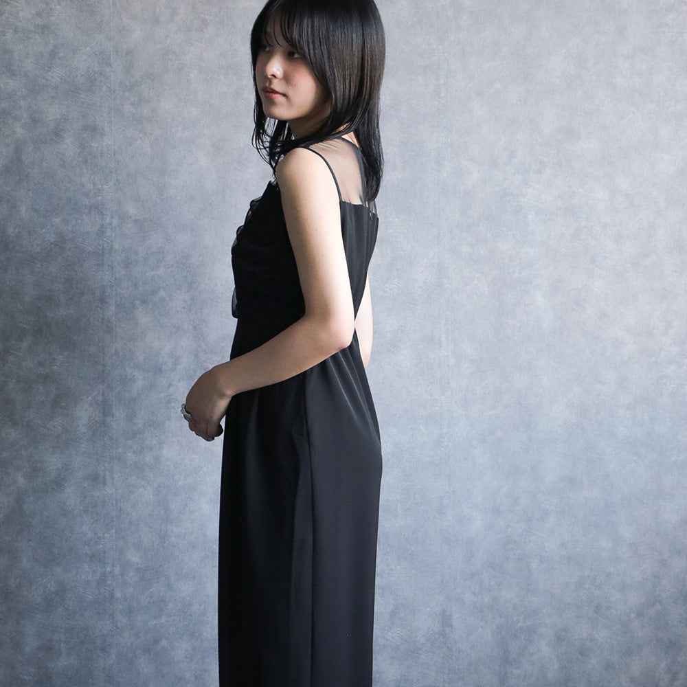 300183 ボリュームチュールトップス＆ノースリーブペンシルドレス