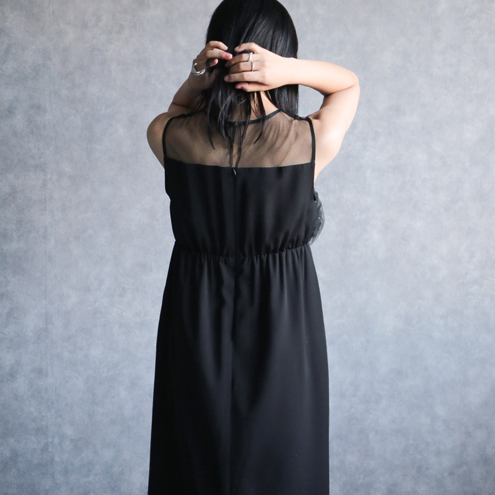 300183 ボリュームチュールトップス＆ノースリーブペンシルドレス