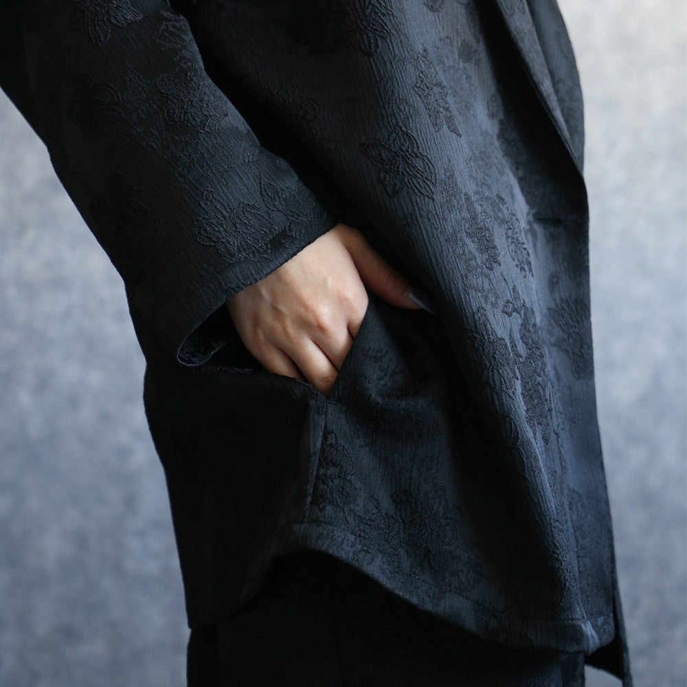 300184 リッチジャガードジャケット＆ペプラムドレス