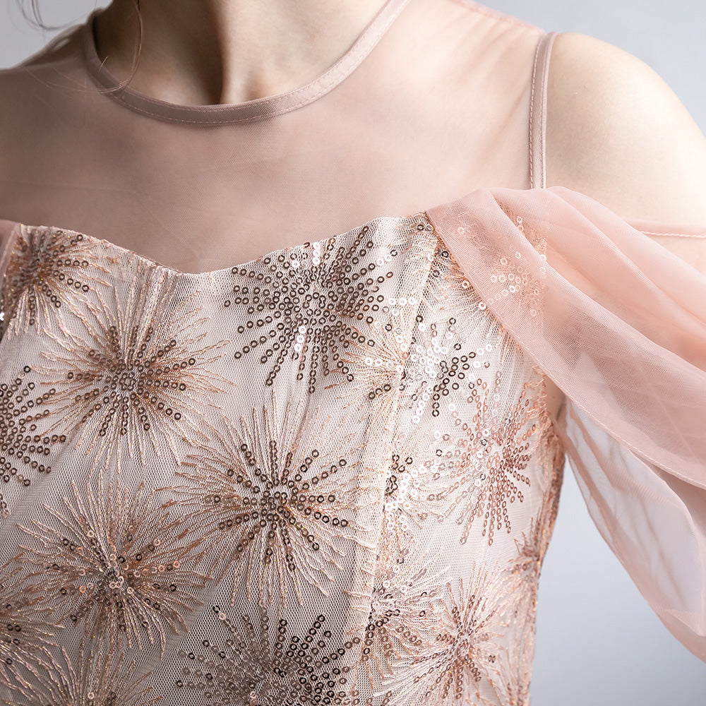 300191 チュールオフショルイルミナドレス