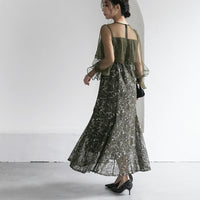 300192 エンブロイダリーチュールコンビドレス