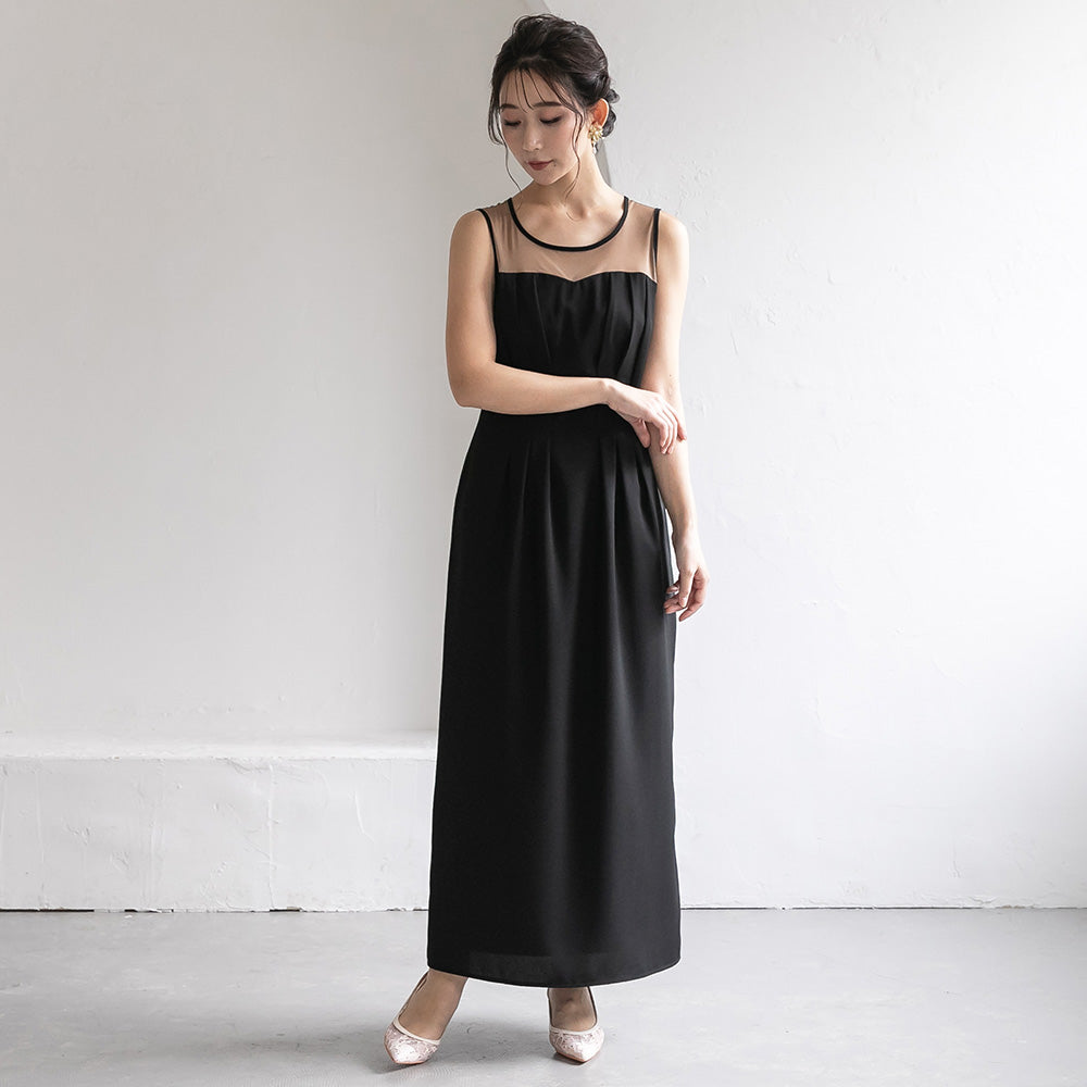 300193 ノーカラークロップドジャケット＆ノースリーブドレス