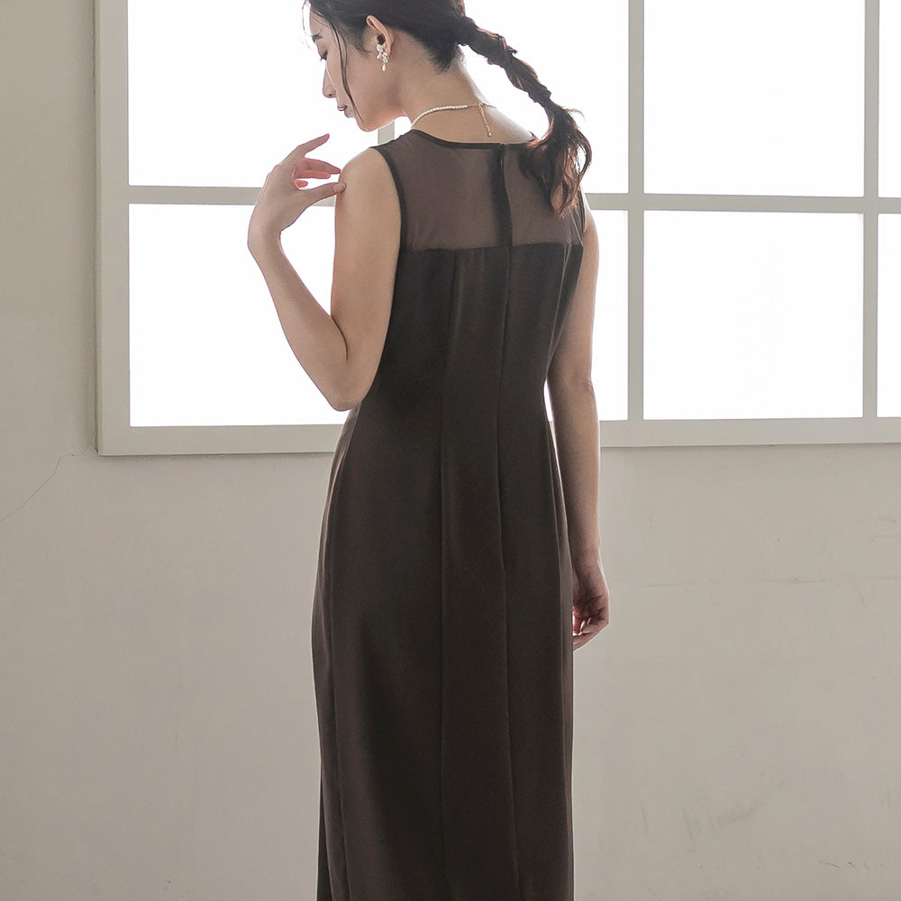 300193 ノーカラークロップドジャケット＆ノースリーブドレス