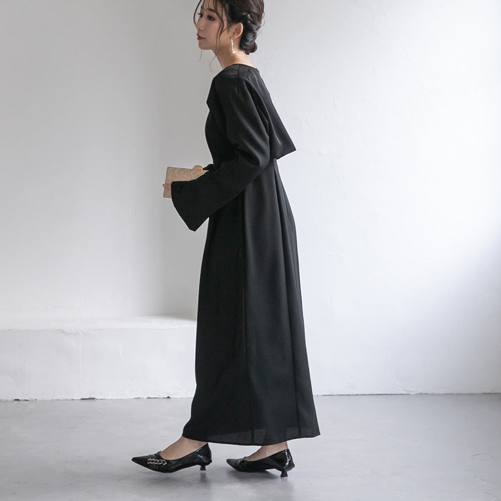 300193 ノーカラークロップドジャケット＆ノースリーブドレス