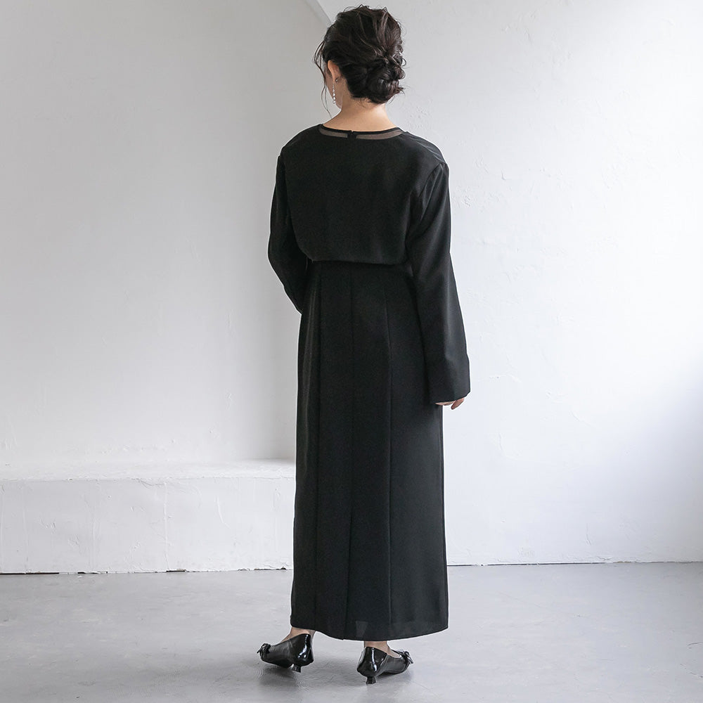 300193 ノーカラークロップドジャケット＆ノースリーブドレス