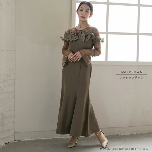 300200 ドレッシーリボンマーメイドドレス