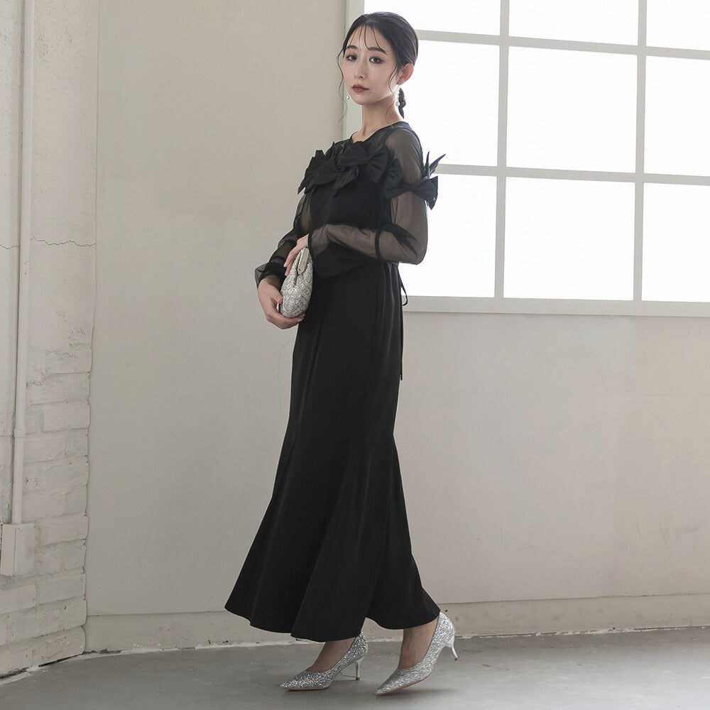 300200 ドレッシーリボンマーメイドドレス