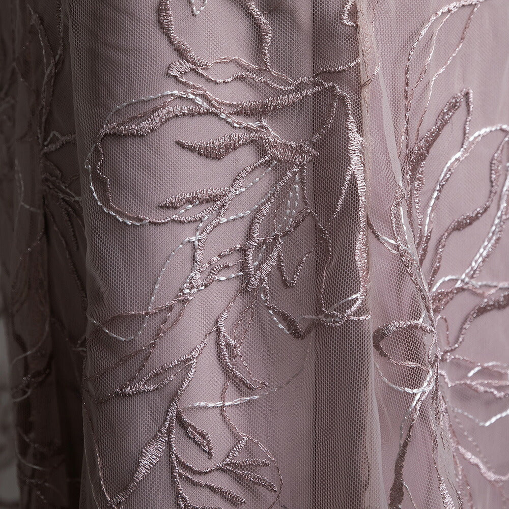 300201 シャイニーエンブロイダリーマーメイドドレス