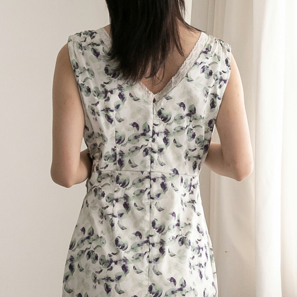 330020 ハートレーストリミングワンピース