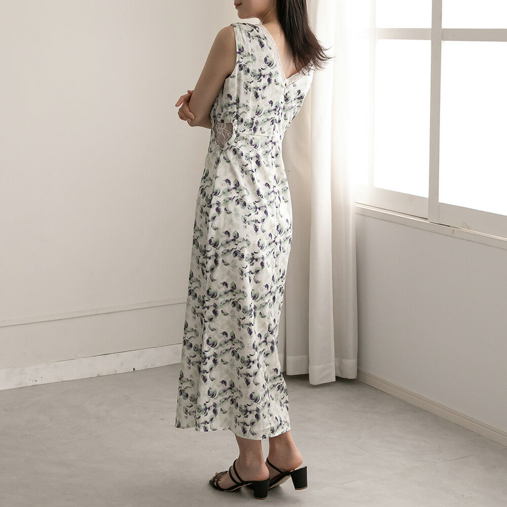 330020 ハートレーストリミングワンピース