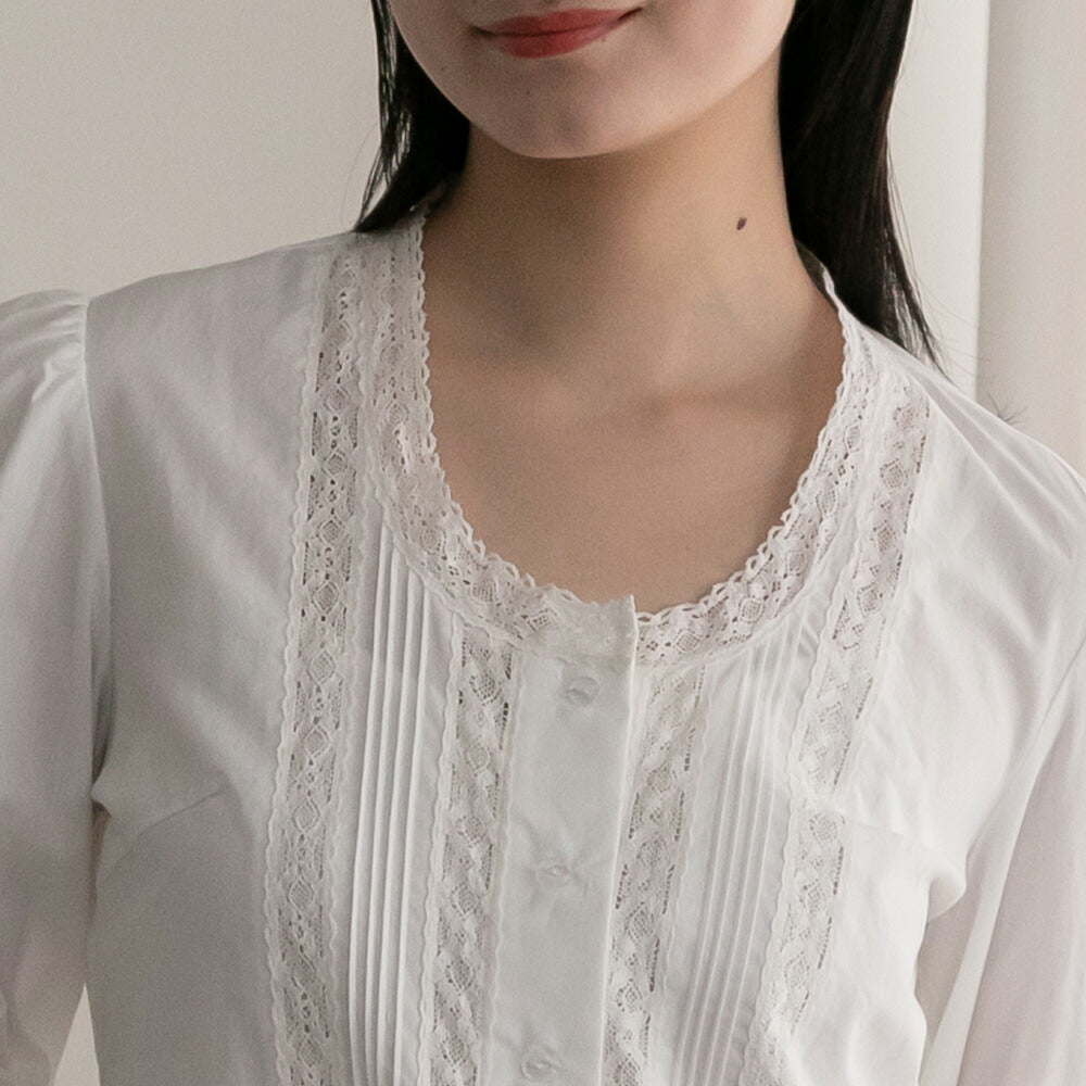 330024 コットンレースブラウス