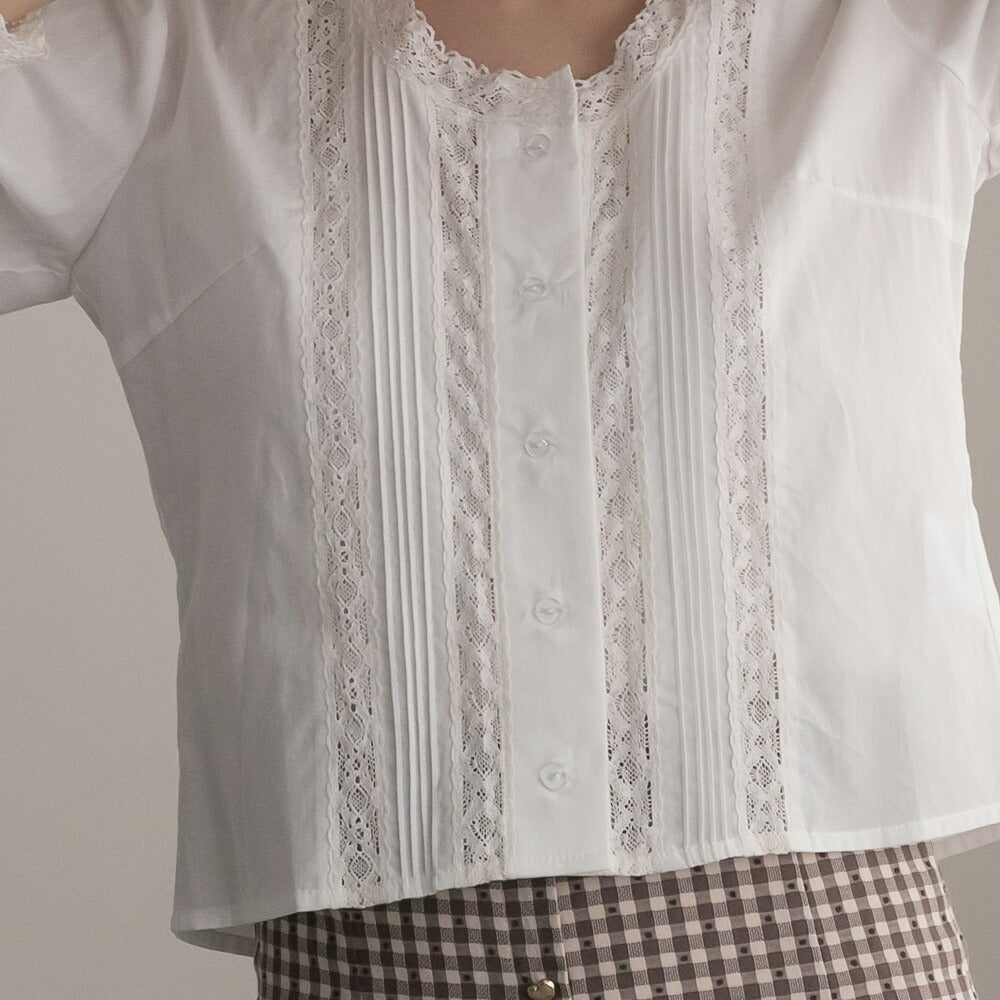 330024 コットンレースブラウス