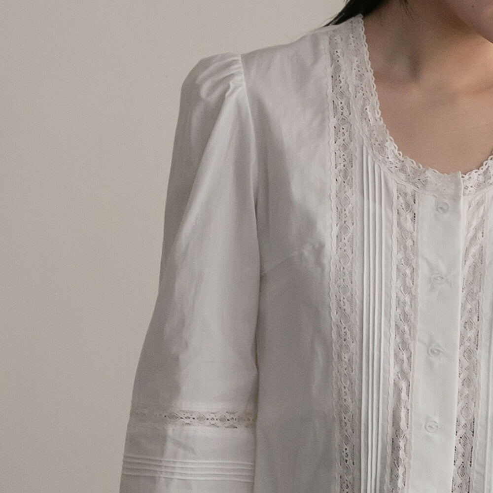 330024 コットンレースブラウス