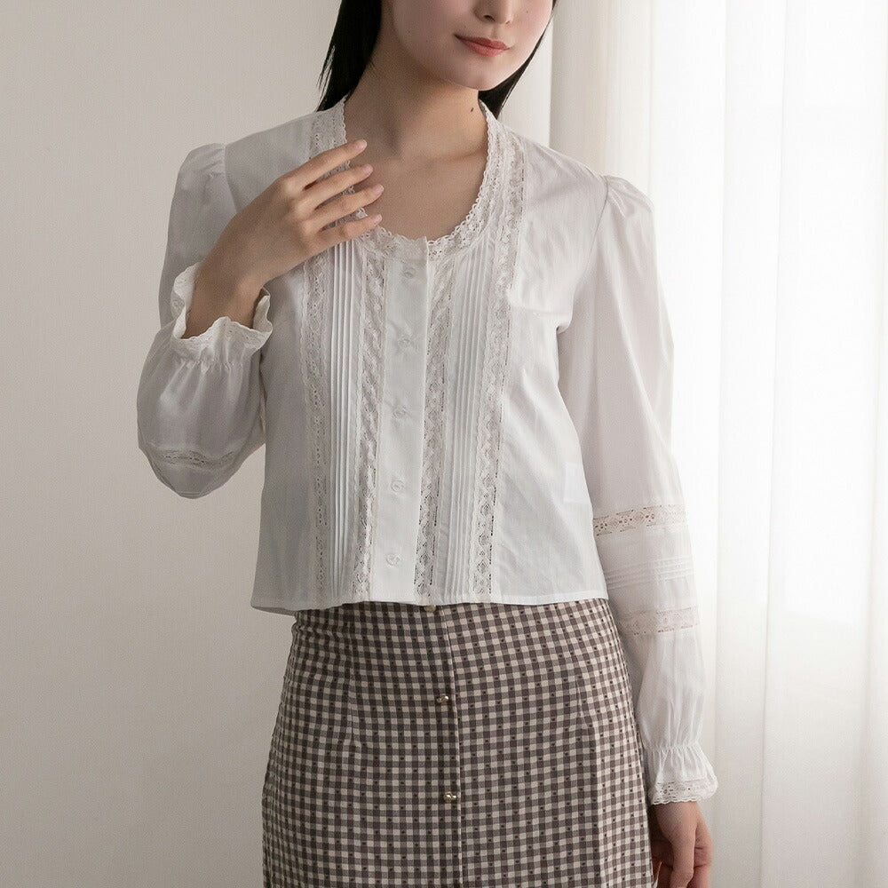 330024 コットンレースブラウス