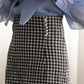 330028 ハイウエストギンガムチェックスカート