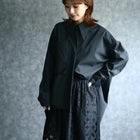 330035 チュニック丈比翼仕立てシャツ