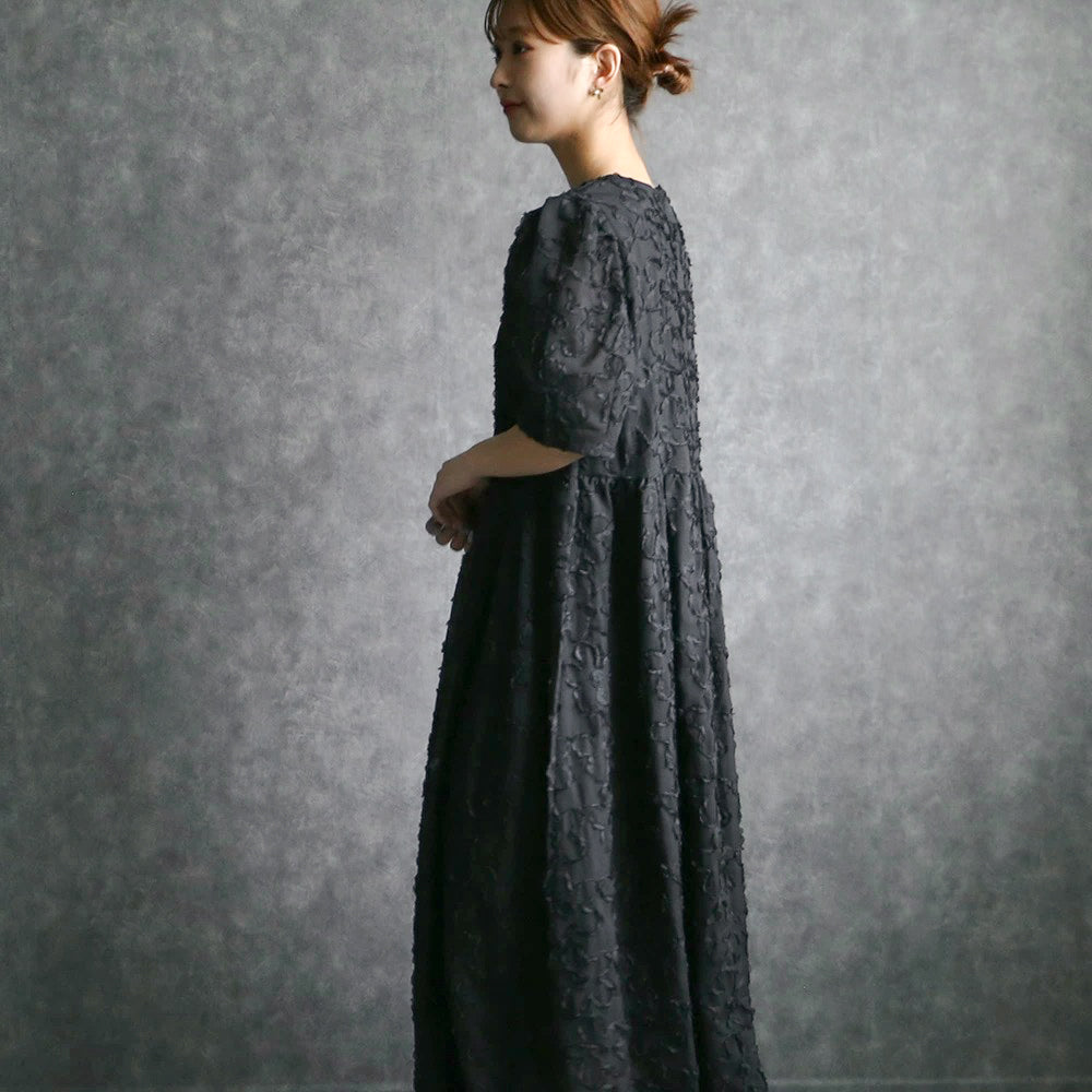 フリンジ刺繍デイリーワンピース