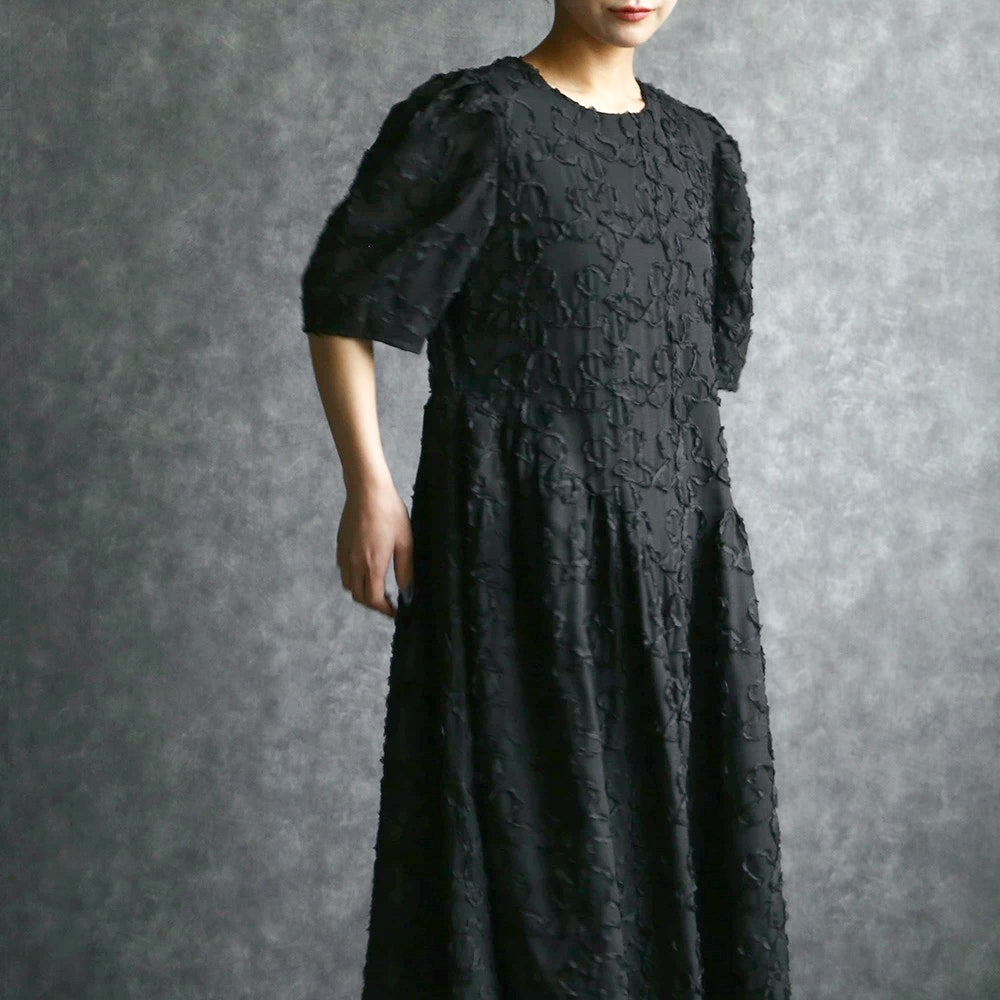 フリンジ刺繍デイリーワンピース