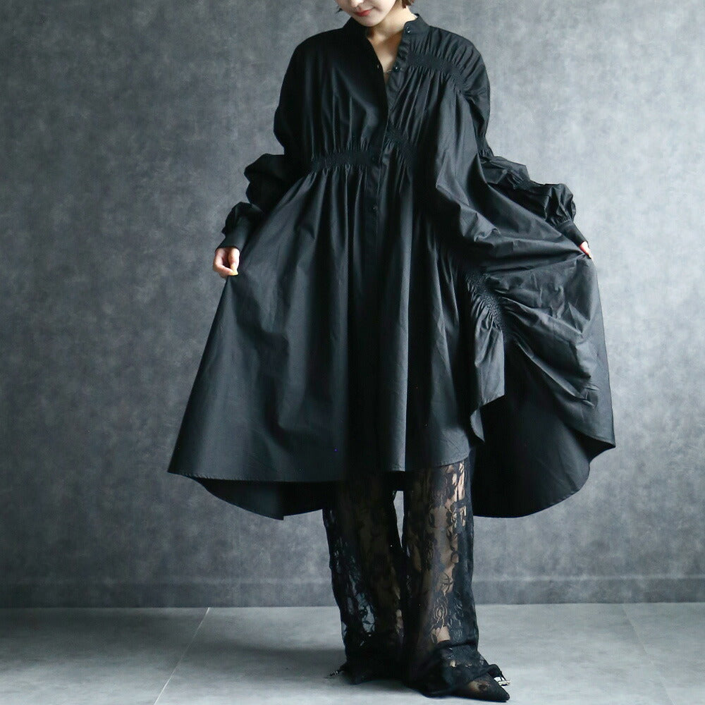 330060 シャーリングシャツワンピース