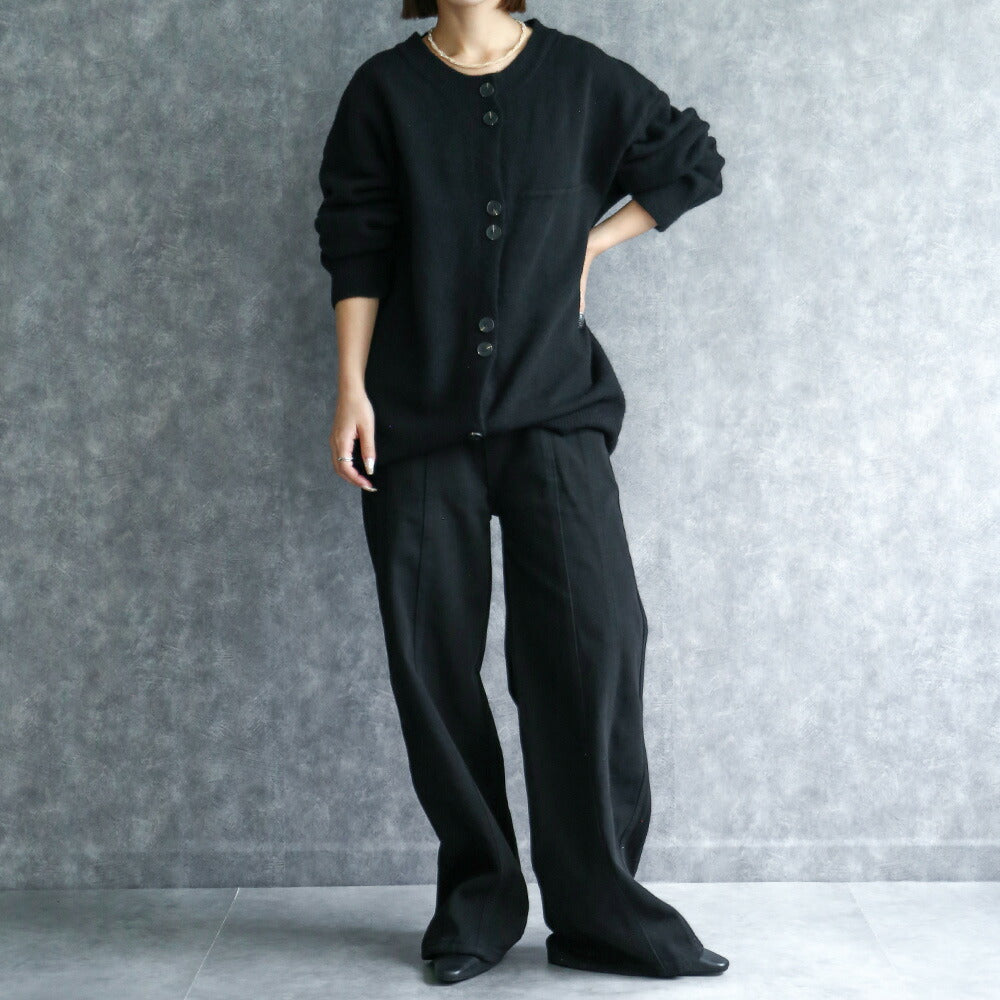 330082 ボタンデザインニットカーディガン