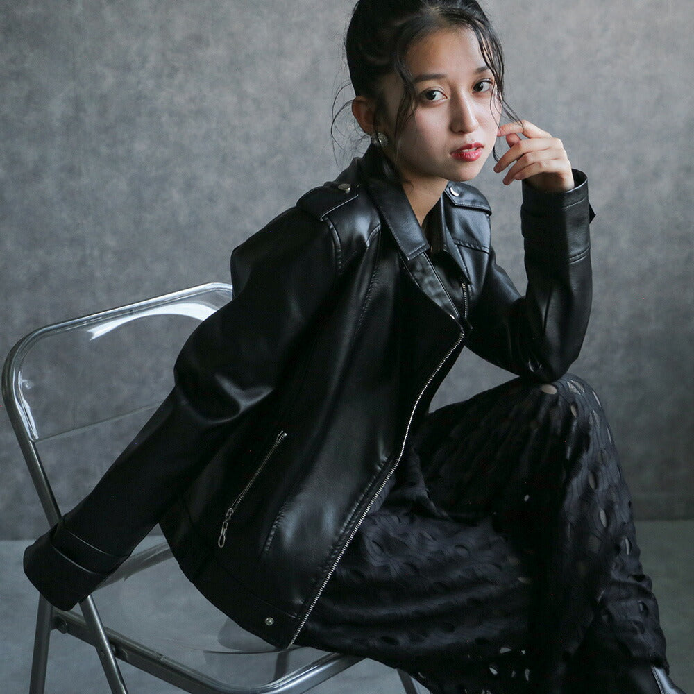 330084 ダブルライダースジャケット