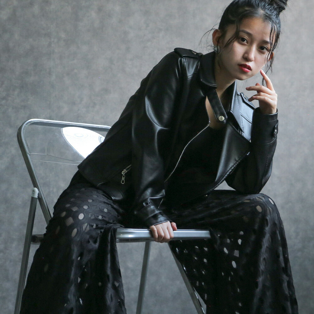 330084 ダブルライダースジャケット