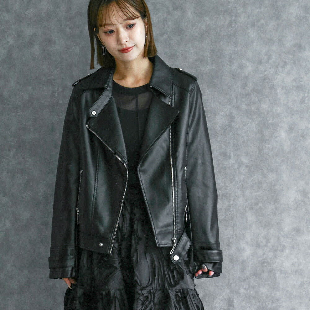 330084 ダブルライダースジャケット