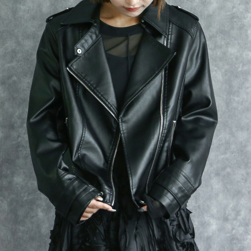 330084 ダブルライダースジャケット