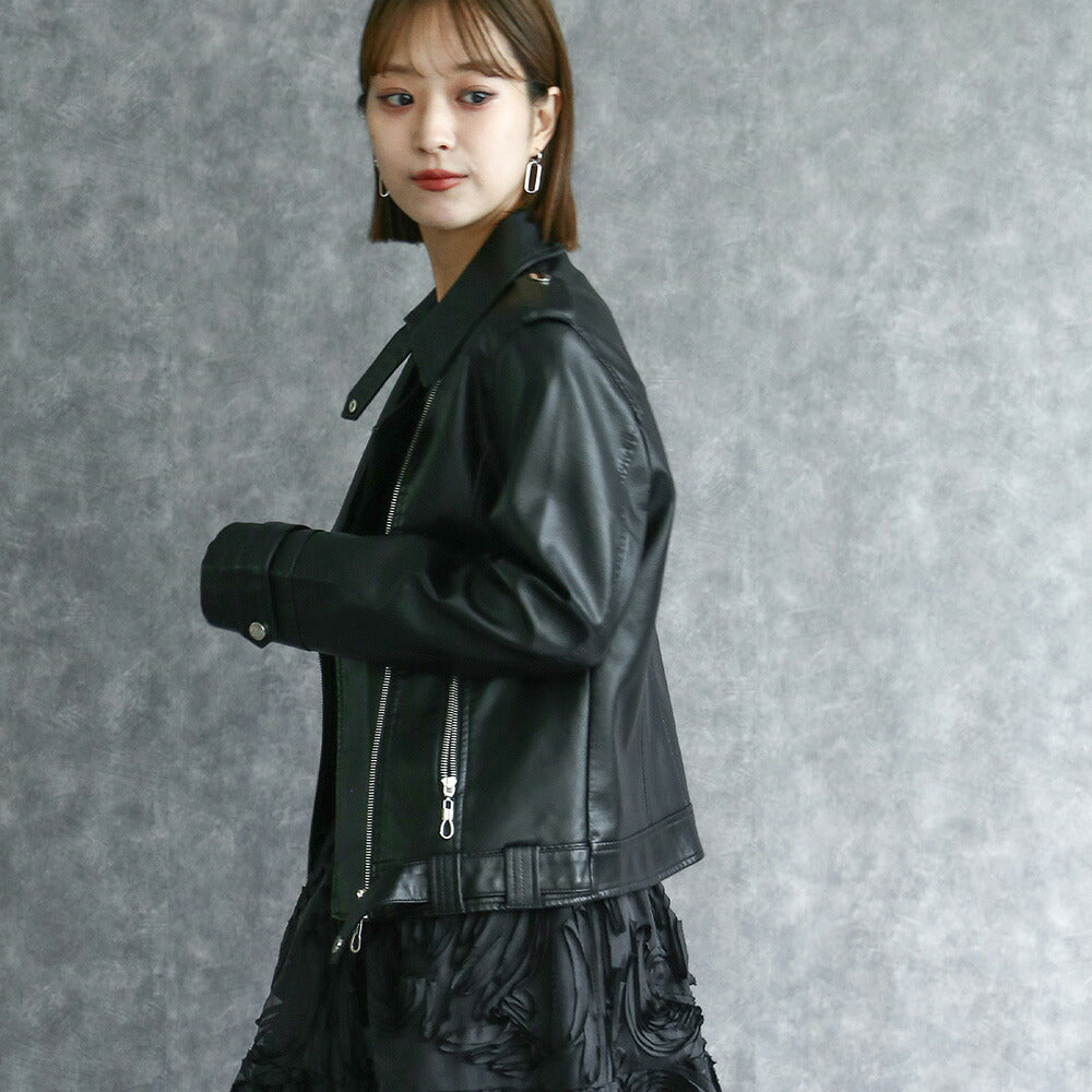 330084 ダブルライダースジャケット