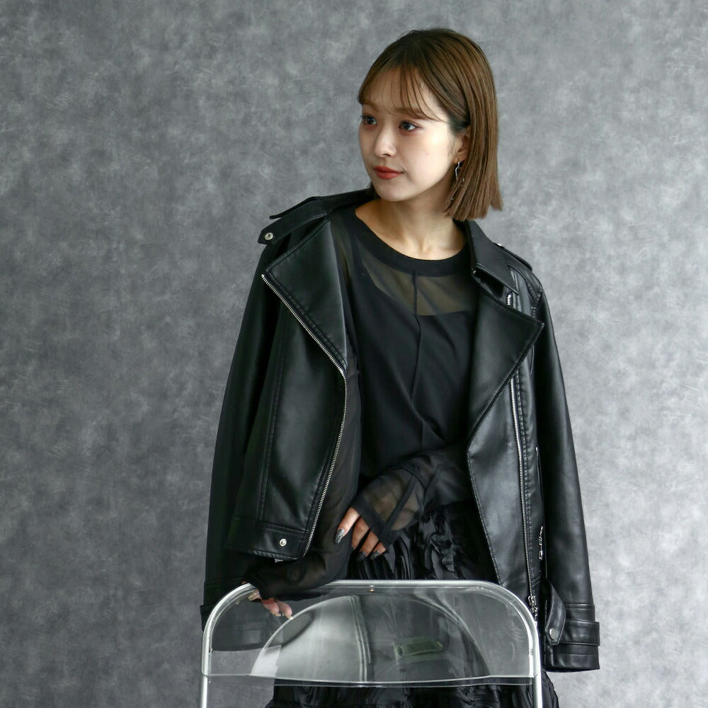 330084 ダブルライダースジャケット