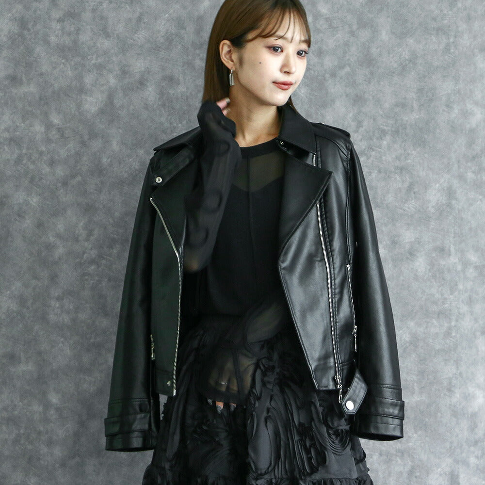 330084 ダブルライダースジャケット